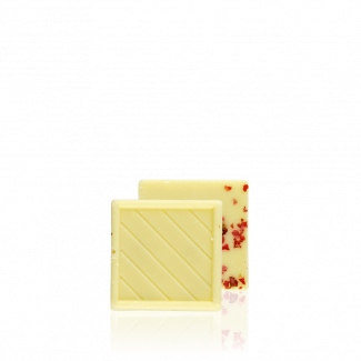 White chocolate with rose pepper, 5 g