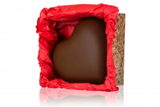 "Big Heart" in a box, dark chocolate