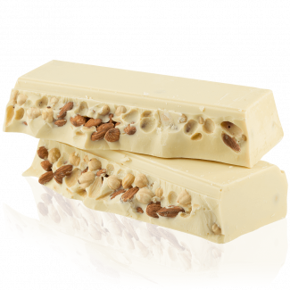White chocolate with nuts