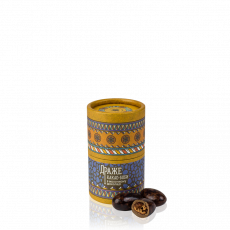 Milk chocolate coated cocoa beans