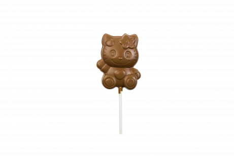 Котик на паличці з молочного шоколаду