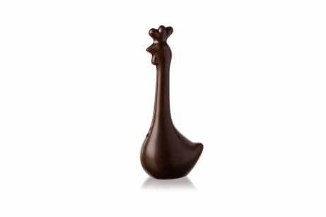 Курочка довгошийка з чорного шоколаду