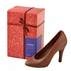 High-heeled shoe,  milk chocolate