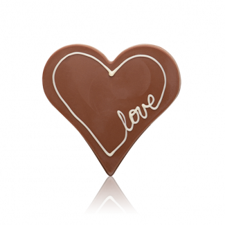 Серце-листівка з молочного шоколаду