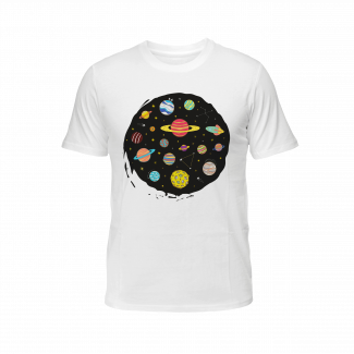 White Men’s T-shirt  "Space", L
