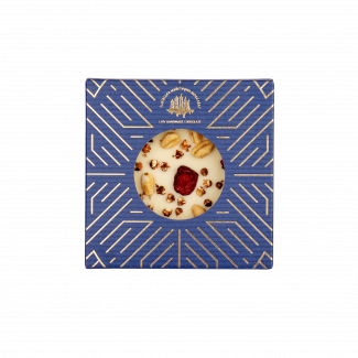 White chocolate with wheat, buckwheat and cherry