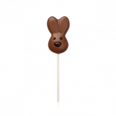 Шоколадна фігурка "Зайчик на паличці" з молочного шоколаду