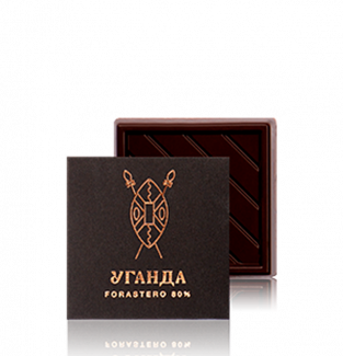 Шоколадні тафлі чорні Уганда, 5 г