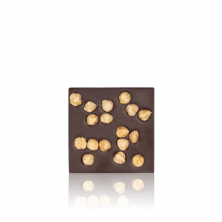 Шоколадні тафлі чорні з лісовим горіхом, 84г