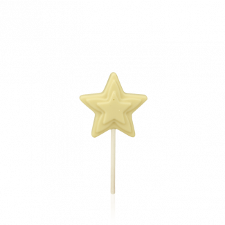 Star Lollipop, white chocolate
