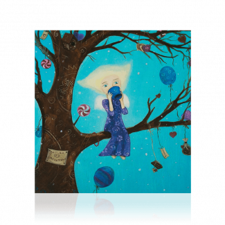 Postcard "Fairy on the tree"