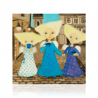 Postcard  "Three coffee fairies"