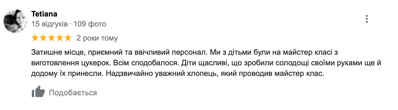 Майстерклас Львівська майстерня шоколаду - Київ, Узвіз. Відгуки